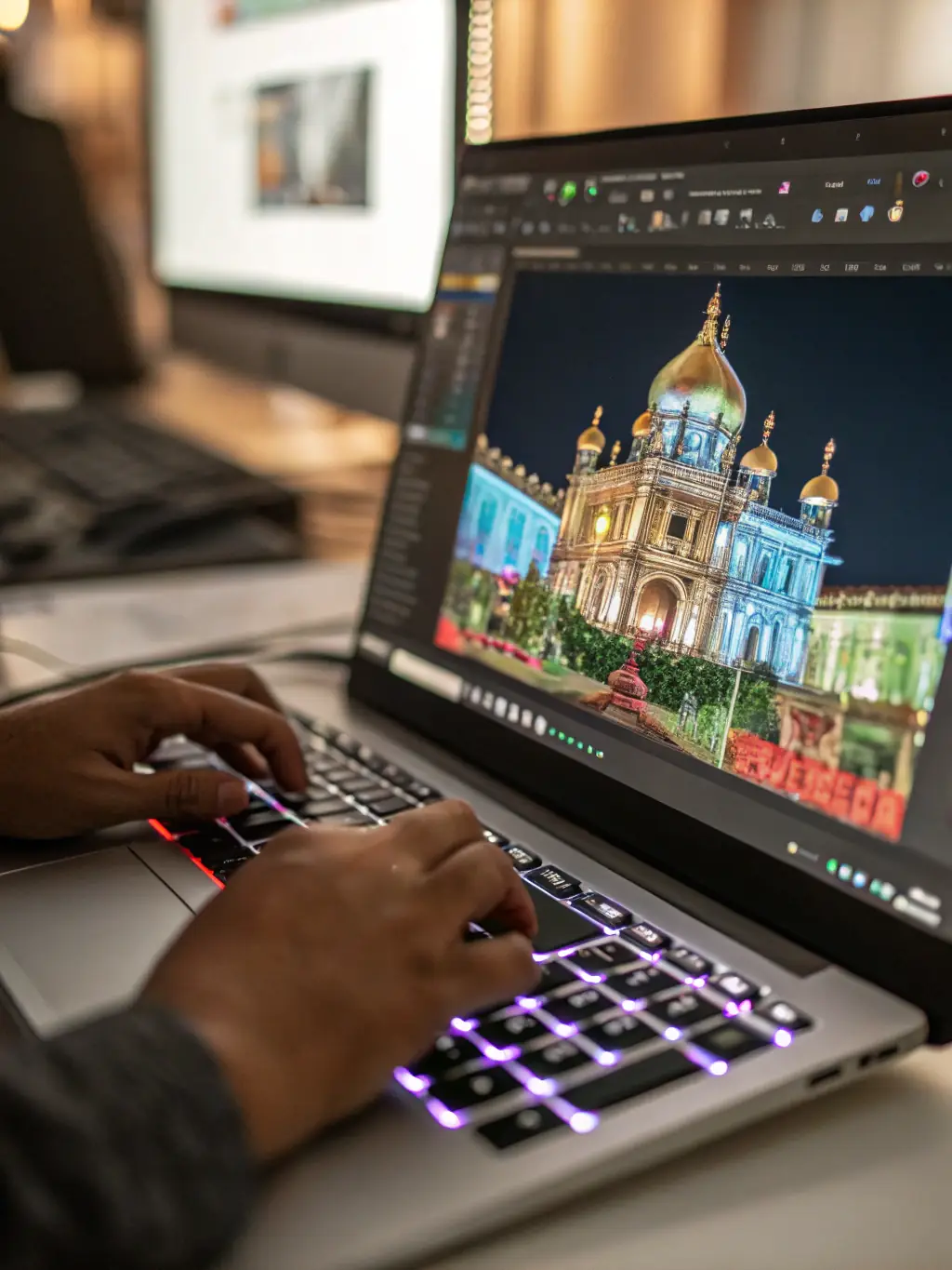 A close-up shot of a Revit model showcasing meticulous attention to detail, highlighting precise dimensions and accurate component placement.